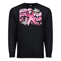 Black survivor breast cancer Premium Sweatshirt - CowGirlArtShop