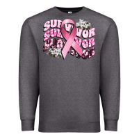 Charcoal Heather survivor breast cancer Premium Sweatshirt - CowGirlArtShop
