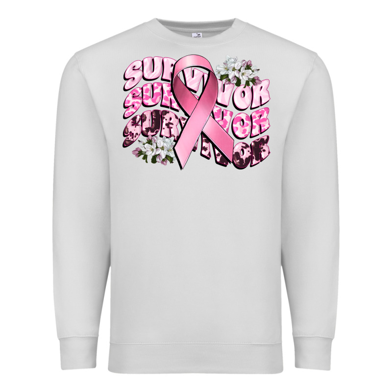 Survivor Breast Cancer Premium Sweatshirt by CowGirlArtShop | Teevron