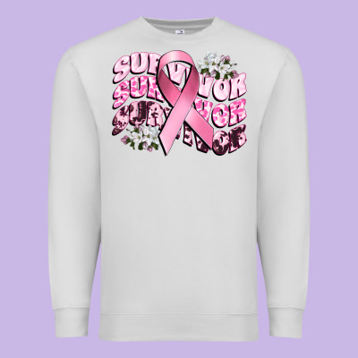 Survivor Breast Cancer Premium Sweatshirt Designed By Cowgirlartshop