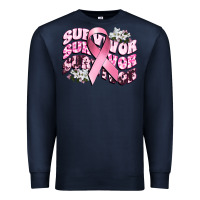 Navy survivor breast cancer Premium Sweatshirt - CowGirlArtShop