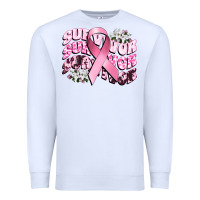 White survivor breast cancer Premium Sweatshirt - CowGirlArtShop