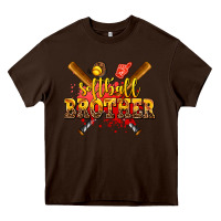 Chocolate Brown softball brother Heavy Core Tee - AdoDesignShop