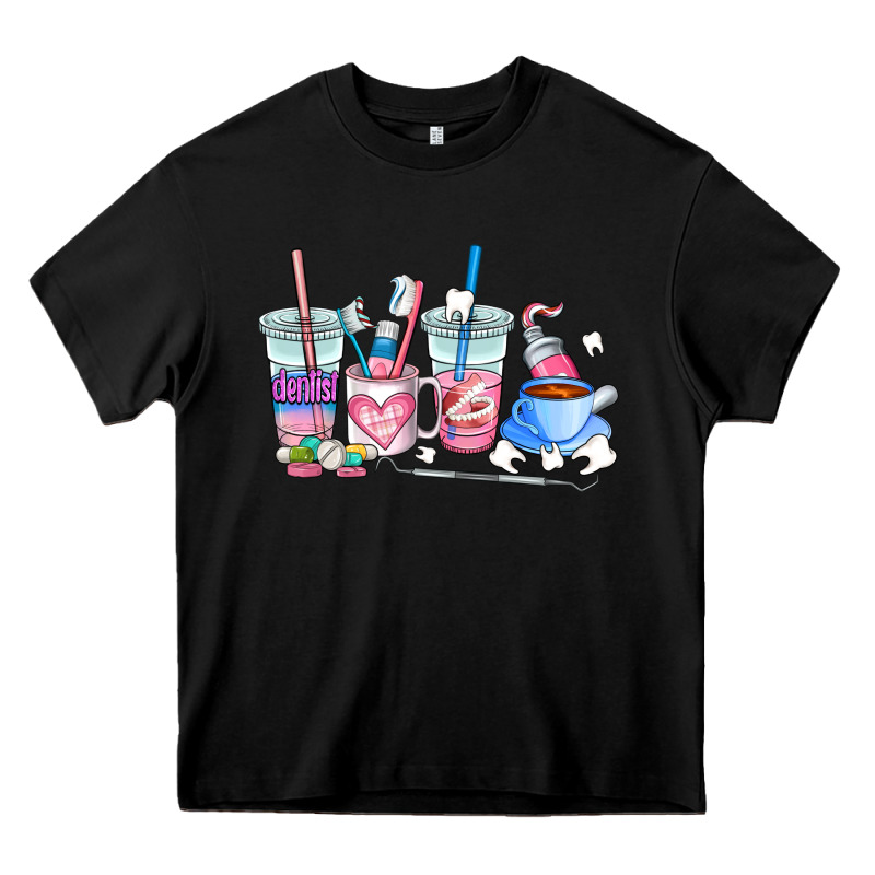 Dentist Coffee Cups Heavy Core Tee by AdoDesignShop | Teevron
