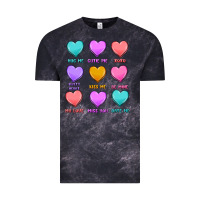 Cloud Black valentine's day candy hearts Vintage Tee - MaliasSmallBusiness