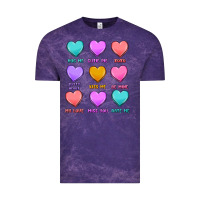 Cloud Purple valentine's day candy hearts Vintage Tee - MaliasSmallBusiness