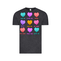 Vintage Black valentine's day candy hearts Vintage Tee - MaliasSmallBusiness