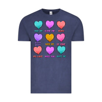 Vintage Denim valentine's day candy hearts Vintage Tee - MaliasSmallBusiness