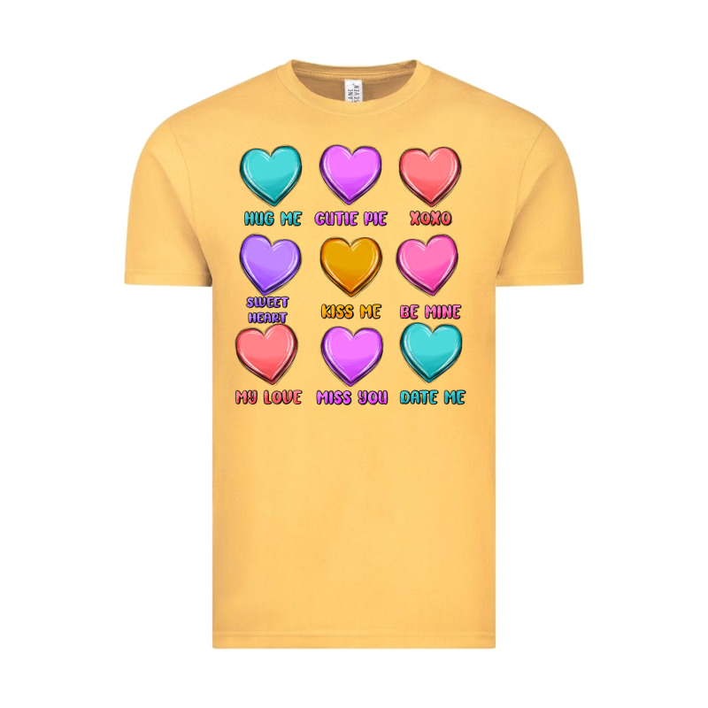 Valentine's Day Candy Hearts Vintage Tee by MaliasSmallBusiness | Teevron