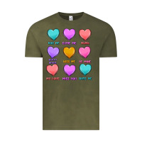 Vintage Olive valentine's day candy hearts Vintage Tee - MaliasSmallBusiness