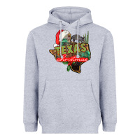 Heather Grey texas christmas Heavyweight Hoodie - CowGirlArtShop