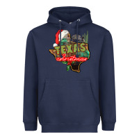 Navy texas christmas Heavyweight Hoodie - CowGirlArtShop