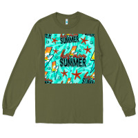 Army Green Hot Mom Summer Digital Paper Long Sleeve Tee - BundleAndBundleShop