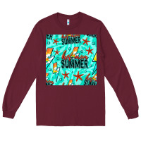 Burgundy Hot Mom Summer Digital Paper Long Sleeve Tee - BundleAndBundleShop