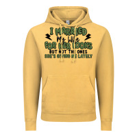 Vintage Mustard i married my wife for her looks Vintage Hoodie - MaliasSmallBusiness