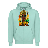 Seafoam unapologetically dope afro Zipper Hoodie - NancyCooperArtShop