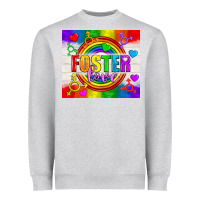 Heather Grey Foster Love LGBTQ+ Tumbler Heavyweight Sweatshirt - BundleAndBundleShop