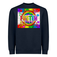 Navy Foster Love LGBTQ+ Tumbler Heavyweight Sweatshirt - BundleAndBundleShop
