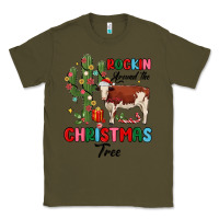 Army Green rockin around the christmas tree Classic Tee - MaliasSmallBusiness