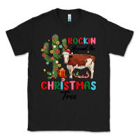 Black rockin around the christmas tree Classic Tee - MaliasSmallBusiness