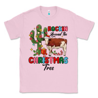 Bubblegum Pink rockin around the christmas tree Classic Tee - MaliasSmallBusiness