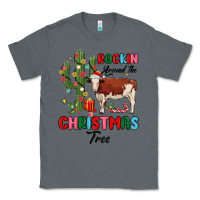 Charcoal Heather rockin around the christmas tree Classic Tee - MaliasSmallBusiness