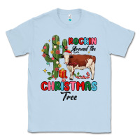 Dusty Blue rockin around the christmas tree Classic Tee - MaliasSmallBusiness