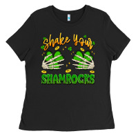 Black shake your shamrocks Ladies Tee - Artiststas