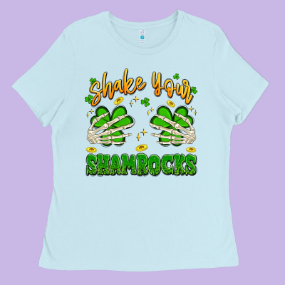 Shake Your Shamrocks Ladies Tee Designed By Artiststas