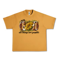 Peanut Butter with god all things are possible Urban Heavy Tee - NancyCooperArtShop
