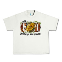 Pistachio with god all things are possible Urban Heavy Tee - NancyCooperArtShop