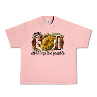 Salmon with god all things are possible Urban Heavy Tee - NancyCooperArtShop