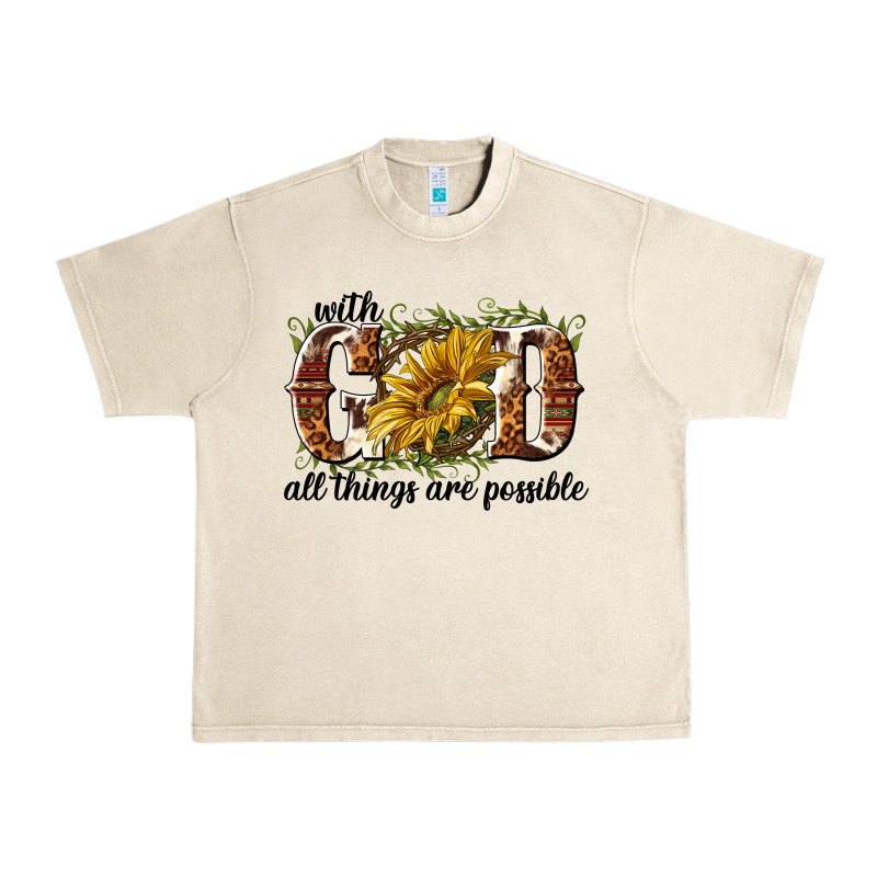 With God All Things Are Possible Urban Heavy Tee by NancyCooperArtShop | Teevron