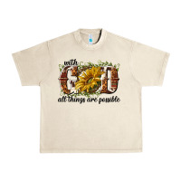 Sandshell with god all things are possible Urban Heavy Tee - NancyCooperArtShop