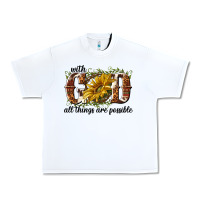 White with god all things are possible Urban Heavy Tee - NancyCooperArtShop