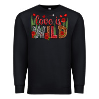 Black Love is wild Valentine's Day Premium Sweatshirt - HowdyJamesFarm