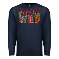 Navy Love is wild Valentine's Day Premium Sweatshirt - HowdyJamesFarm