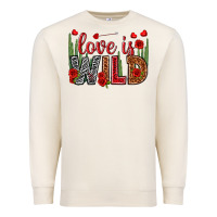 Sandshell Love is wild Valentine's Day Premium Sweatshirt - HowdyJamesFarm