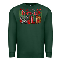 Sports Green Love is wild Valentine's Day Premium Sweatshirt - HowdyJamesFarm