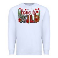 White Love is wild Valentine's Day Premium Sweatshirt - HowdyJamesFarm