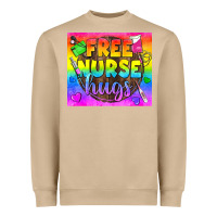 Mushroom Free Nurse Hugs LGBTQ+ Tumbler Heavyweight Sweatshirt - BundleAndBundleShop