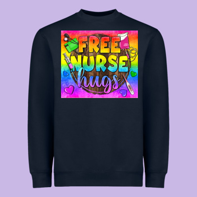 Free Nurse Hugs Lgbtq+ Tumbler Heavyweight Sweatshirt Designed By Bundleandbundleshop