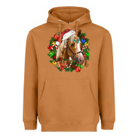 Meerkat horse christmas wreath Heavyweight Hoodie - CowGirlArtShop