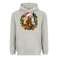Moon Dust horse christmas wreath Heavyweight Hoodie - CowGirlArtShop