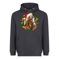 Smoke horse christmas wreath Heavyweight Hoodie - CowGirlArtShop