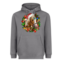 Storm horse christmas wreath Heavyweight Hoodie - CowGirlArtShop