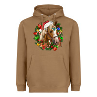 Toasted Coconut horse christmas wreath Heavyweight Hoodie - CowGirlArtShop