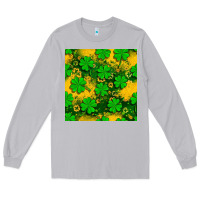 Moon Dust St. Patricks clover pattern digital paper Long Sleeve Tee - BundleAndBundleShop