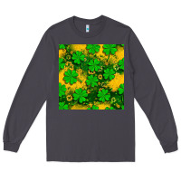 Smoke St. Patricks clover pattern digital paper Long Sleeve Tee - BundleAndBundleShop