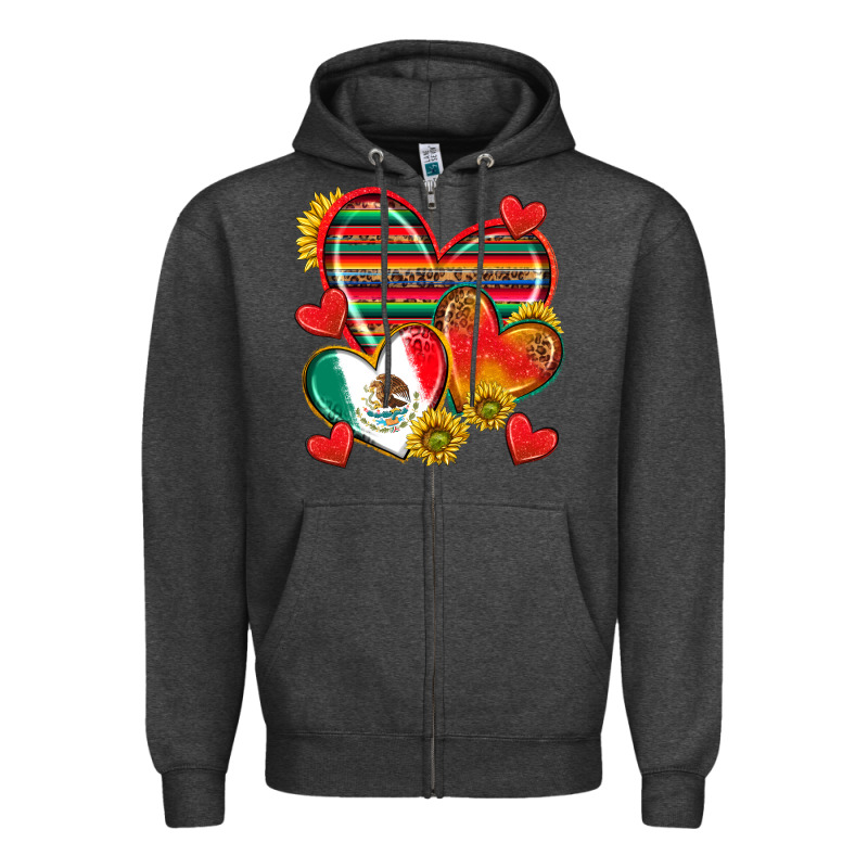 Mexican Hearts Zipper Hoodie by texasbilliewilder | Teevron